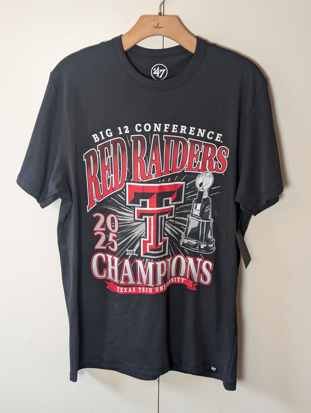 '47 Adult 2025 Big 12 Conference Champions Texas Tech Red Raiders T-Shirt